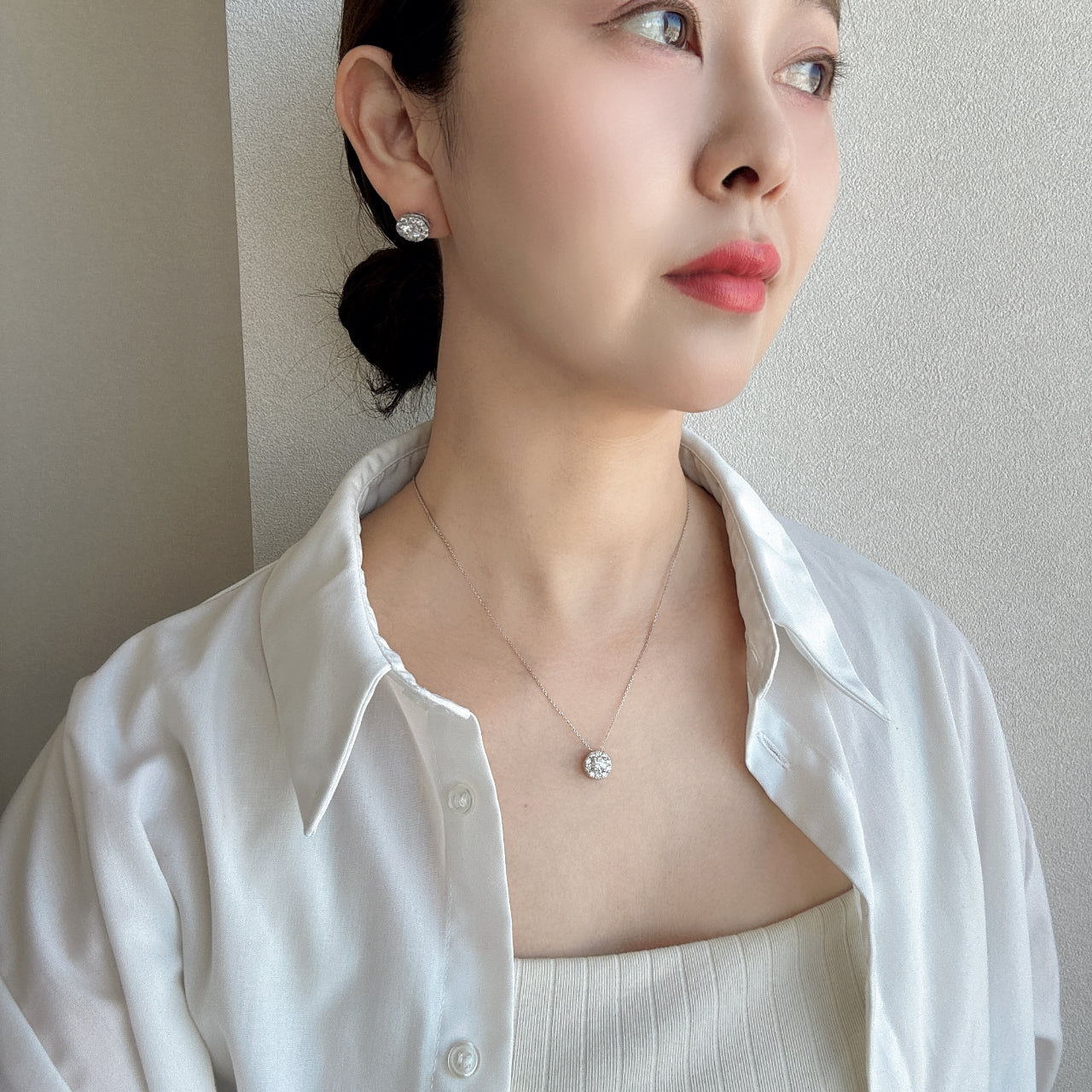 ポインターパヴェピアス〜中石0.5ct×2 G SI GD UP|AYAKO SAKURAI(櫻井 彩子(サクライ アヤコ))公式通販サイト